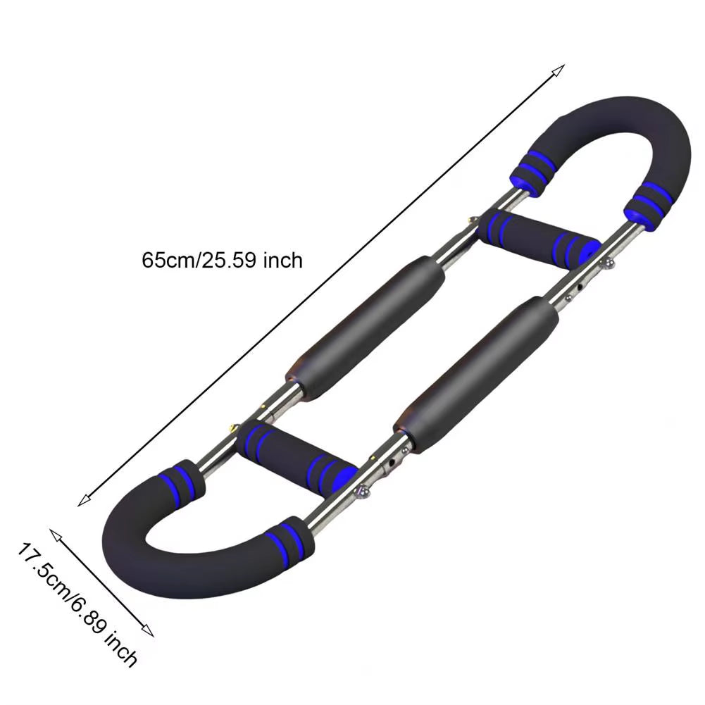 65*17.5Cm Twister Arm Exerciser with Foam Handle 40-50Kg Adjustable Chest Workout Bar Forearm Triceps Muscle Fitness Equipment