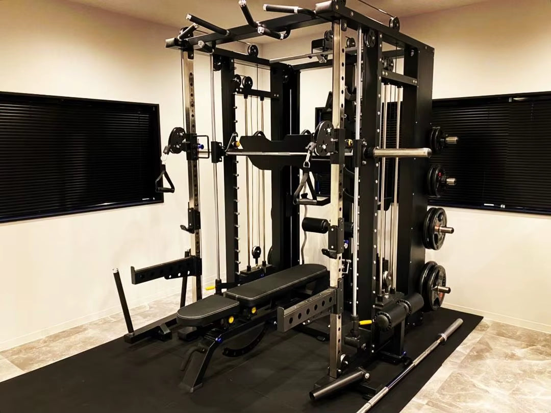 Commercial All in One Power Rack Gym Fitness Equipment Multi Functional Smith Squat Rack Machine for Home Use