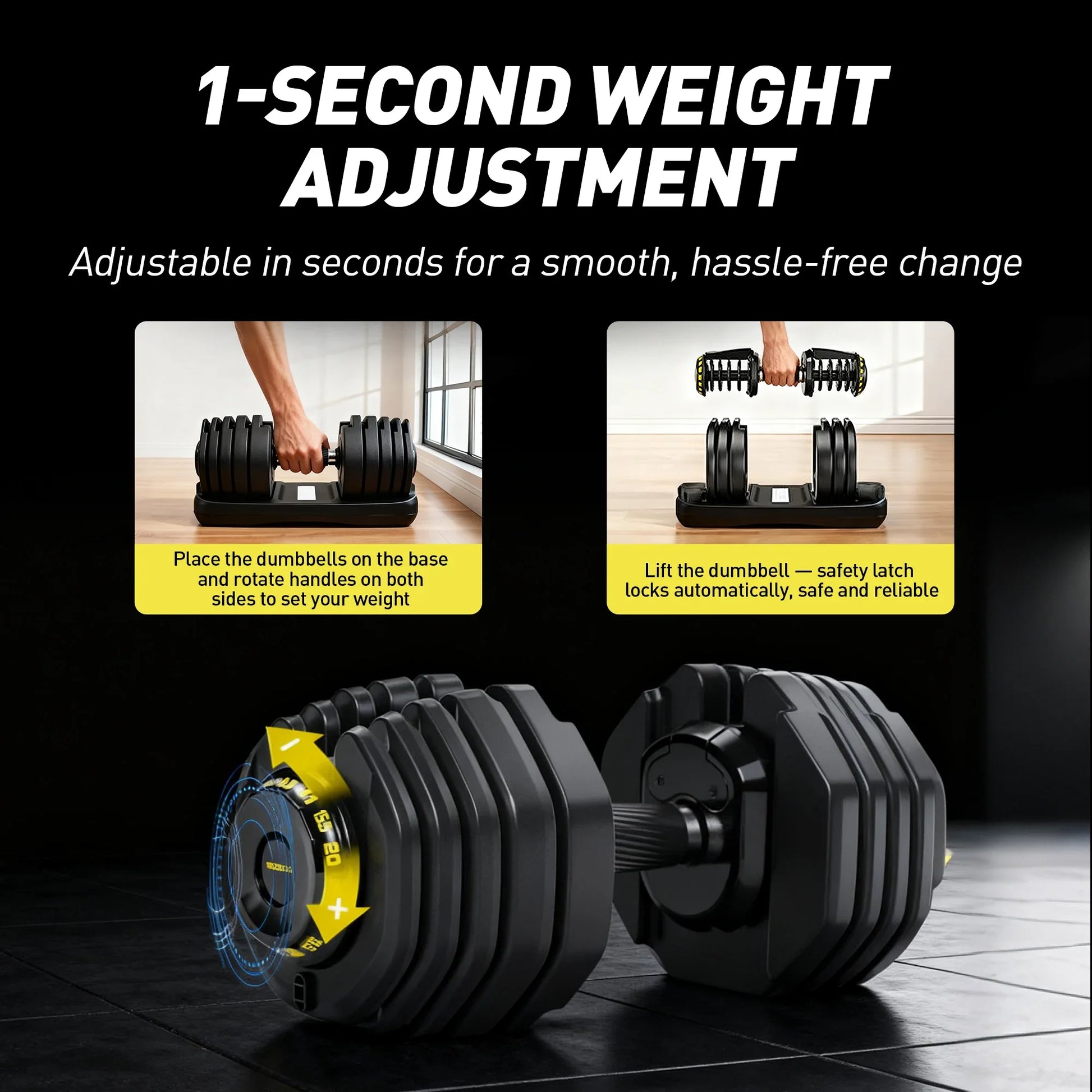 All-In-One Adjustable Dumbbells (Pair)