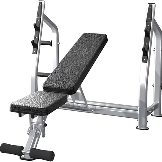 Weight Bench Press Station - Olympic Powerlifting Equipment - 700Lbs Capacity 2.0Mm Heavy-Duty Steel Frame Incline/Flat Bench Press Rack