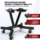 Dumbbell Rack Adjustable Dumbbell Stand with Lockable Wheels, Weight Rack with Safety Belt Dumbbell Storage Stand Holder for Home Gym