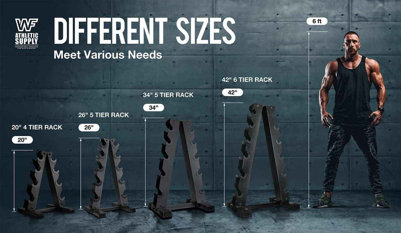 Dumbbell Rack, Heavy Duty A-Frame Dumbbell Stand, Steel Dumbbell Holder, Dumbbell Weight Storage Rack for Dumbbell Storage Solution, RACK ONLY, Multiple Sizes Options