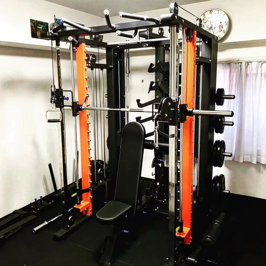 Commercial All in One Power Rack Gym Fitness Equipment Multi Functional Smith Squat Rack Machine for Home Use