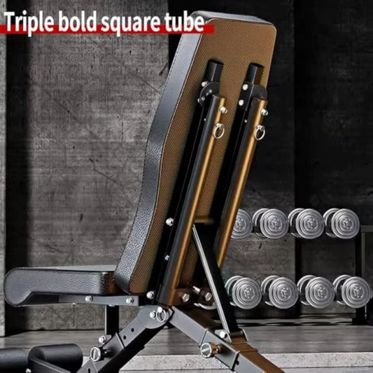 Adjustable Weight Bench for Home Gym Foldable Strength Training Bench Press with Resistance Bands 600Lb Capacity 7-Level Inclin