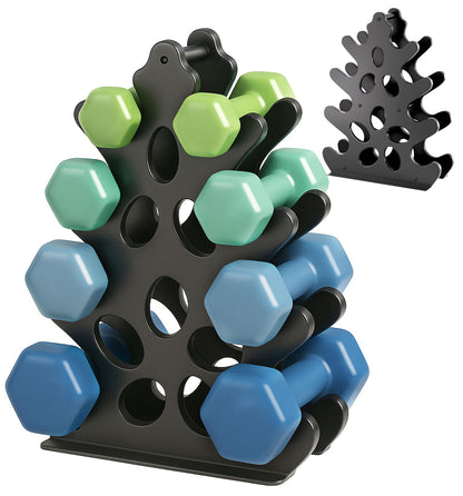 Dumbbell Rack 4-Tier Weight Stand Home Gym Dumbbell Storage Weight Tree Holde...