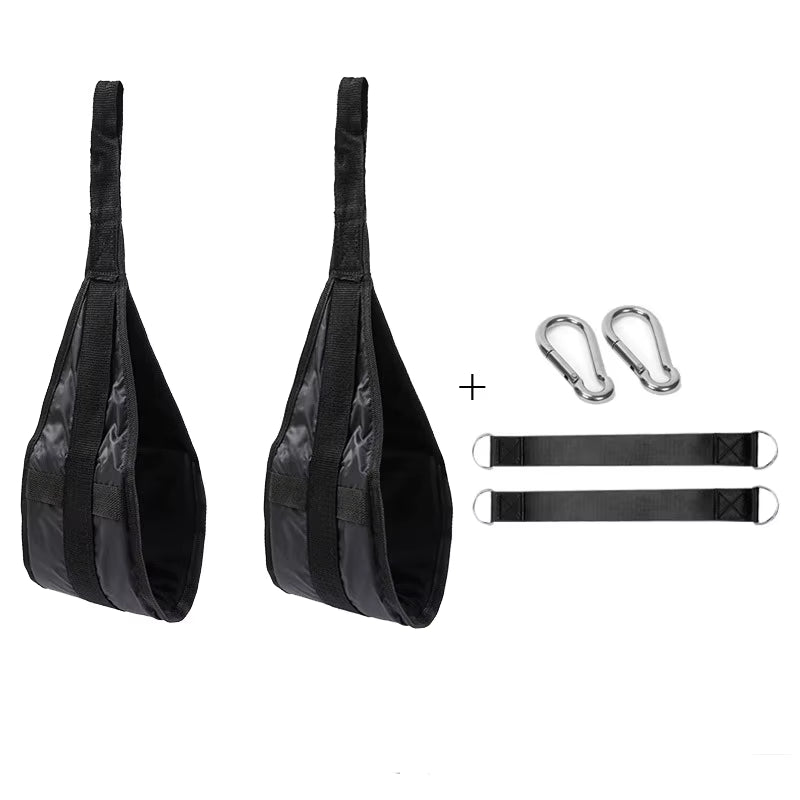 Fitness AB Sling Straps Suspension Rip-Resistant Heavy Duty Pair for Pull up Bar Hanging Leg Raiser Home Gym Fitness Equipment