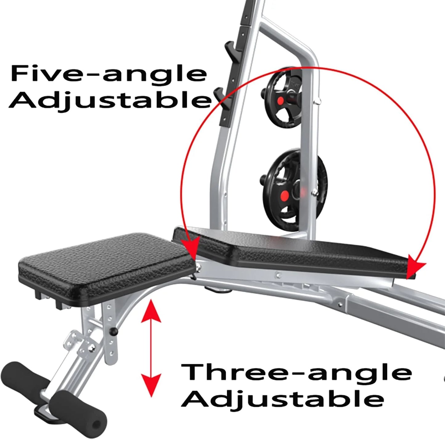 Weight Bench Press Station - Olympic Powerlifting Equipment - 700Lbs Capacity 2.0Mm Heavy-Duty Steel Frame Incline/Flat Bench Press Rack