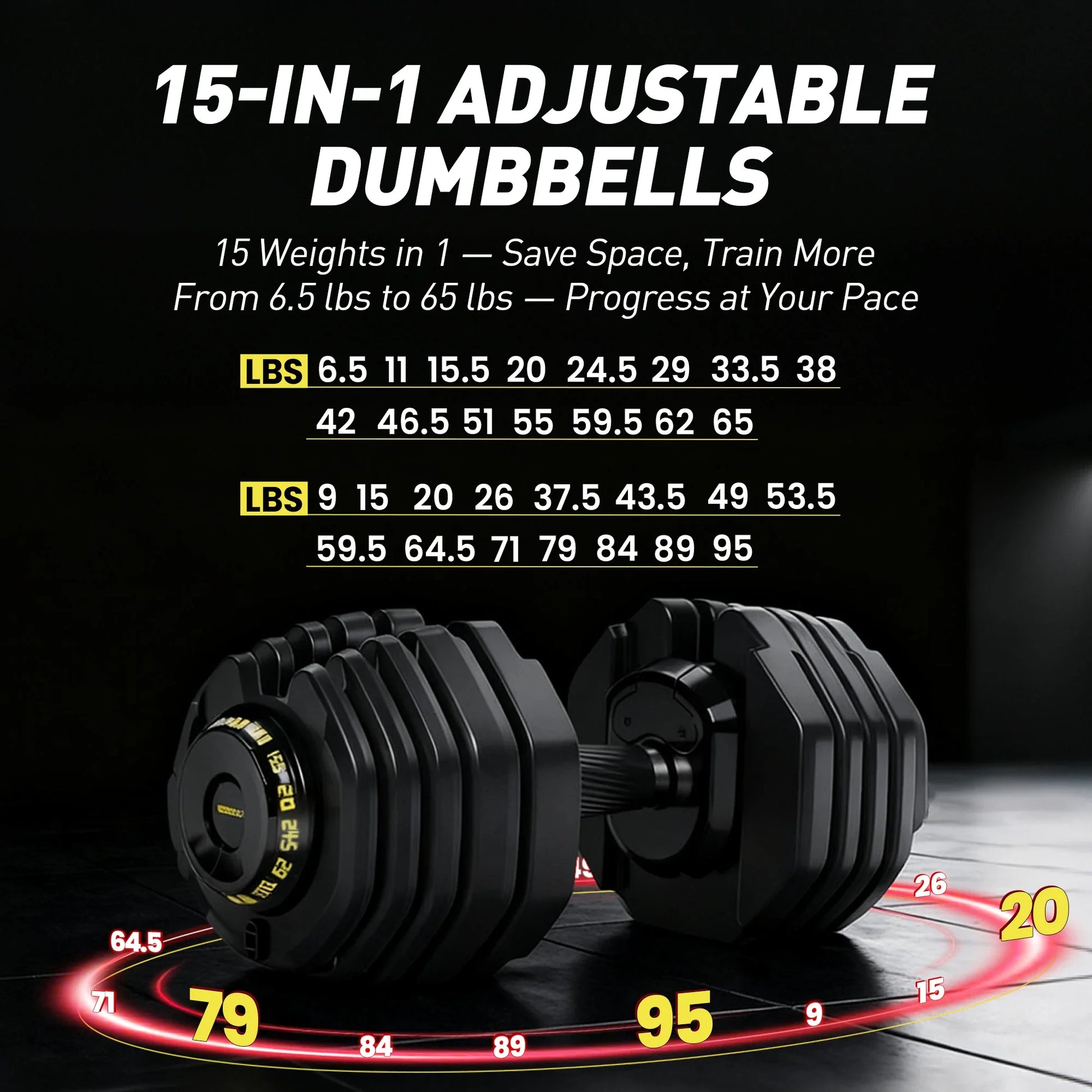 All-In-One Adjustable Dumbbells (Pair)