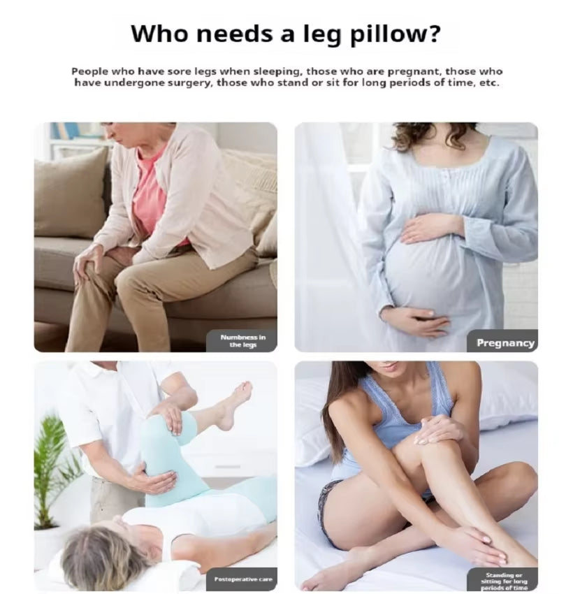 Ergonomic Memory Foam Leg Foot Raiser Pillow Support Cushion Foot Stress Relief Cushion Massage Support Body Pillow for Pregnant