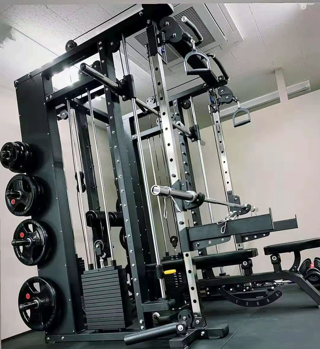 Commercial All in One Power Rack Gym Fitness Equipment Multi Functional Smith Squat Rack Machine for Home Use