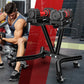 Dumbbell Rack Adjustable Dumbbell Stand with Lockable Wheels, Weight Rack with Safety Belt Dumbbell Storage Stand Holder for Home Gym