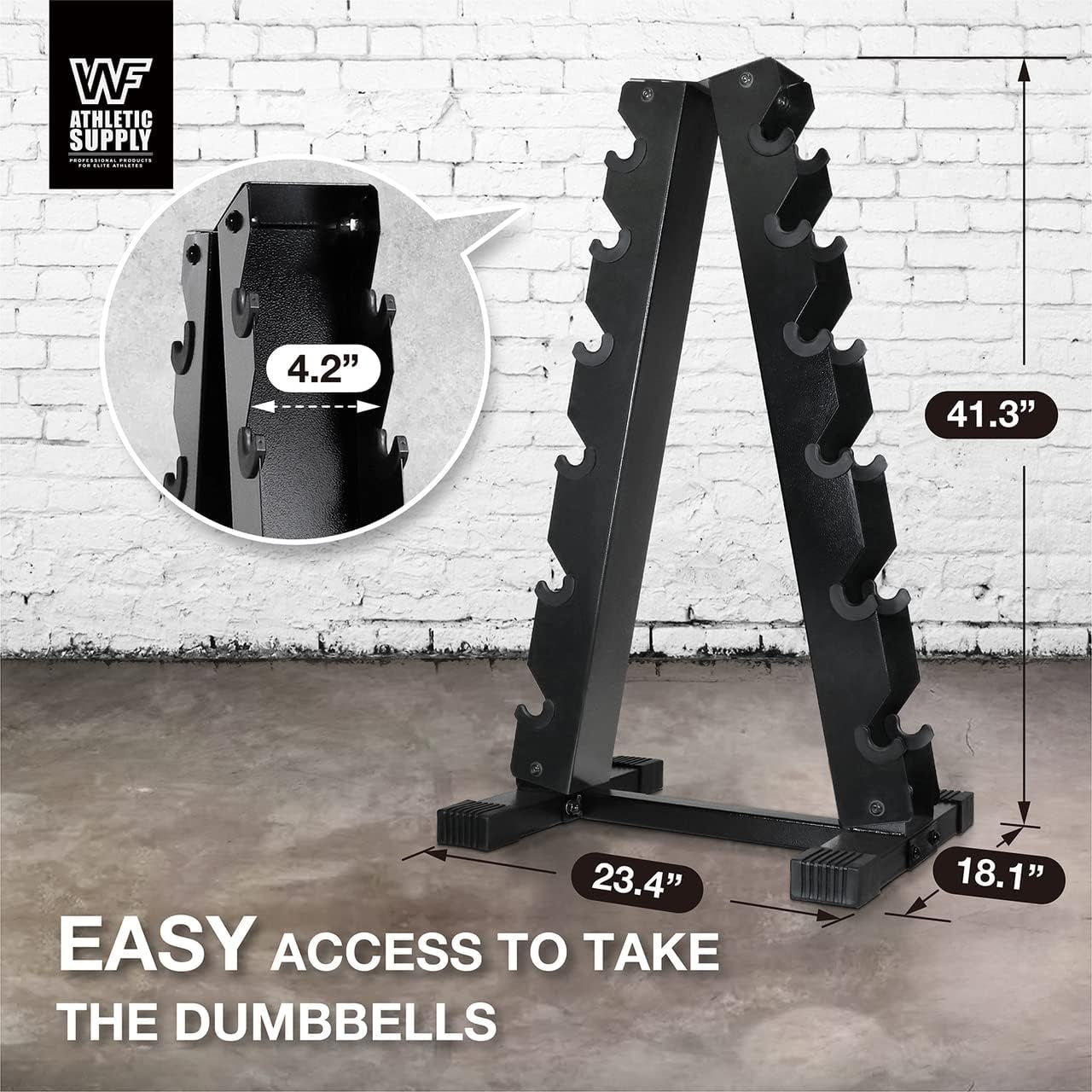 Dumbbell Rack, Heavy Duty A-Frame Dumbbell Stand, Steel Dumbbell Holder, Dumbbell Weight Storage Rack for Dumbbell Storage Solution, RACK ONLY, Multiple Sizes Options