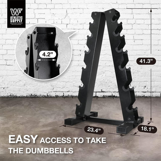 Dumbbell Rack, Heavy Duty A-Frame Dumbbell Stand, Steel Dumbbell Holder, Dumbbell Weight Storage Rack for Dumbbell Storage Solution, RACK ONLY, Multiple Sizes Options