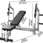 Weight Bench Press Station - Olympic Powerlifting Equipment - 700Lbs Capacity 2.0Mm Heavy-Duty Steel Frame Incline/Flat Bench Press Rack